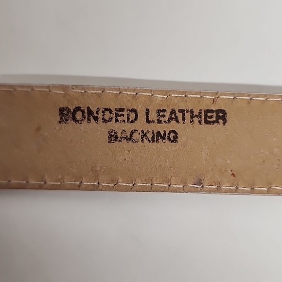 Tony Lama Vintage White Leather Belt With Silver Hardware Sz 32 main image 7
